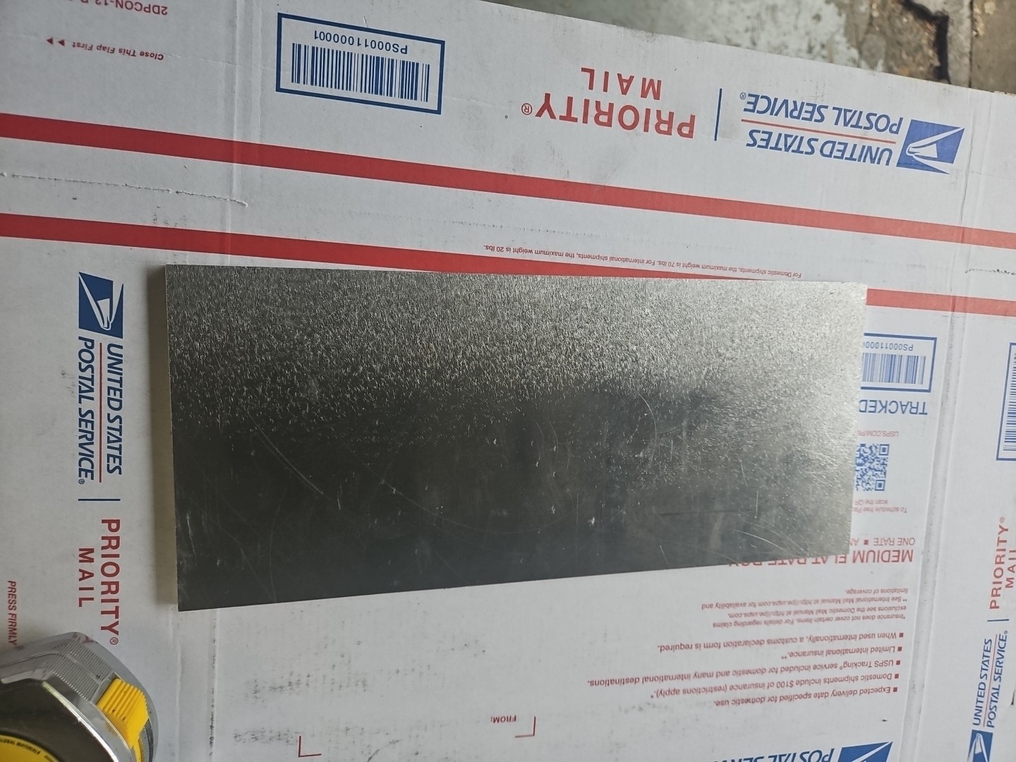 Aluminum plate 5052 (H32) 1/4” X 12” X 5-1/4″ Made In USA