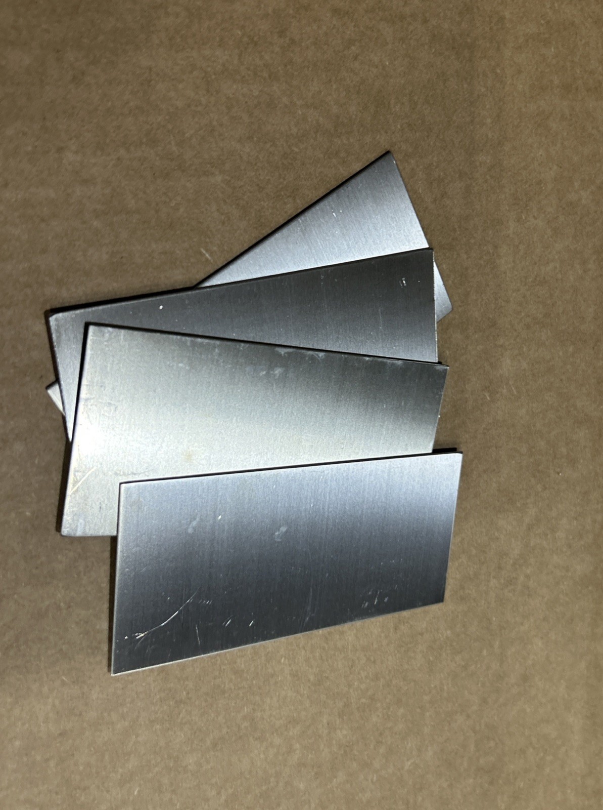 C752 Nickel Silver Sheet 4 Pack – .032” x 2.25” x 5” – 18% Nickel – Knife Making
