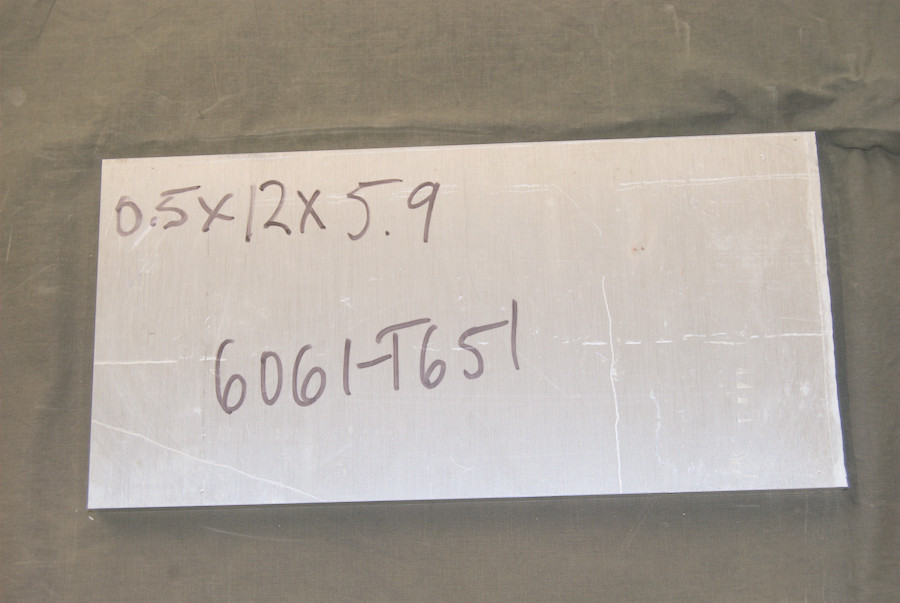 6061 – T651 Plate – 0.5″ x 5.9” x 12″ *3.4lbs*