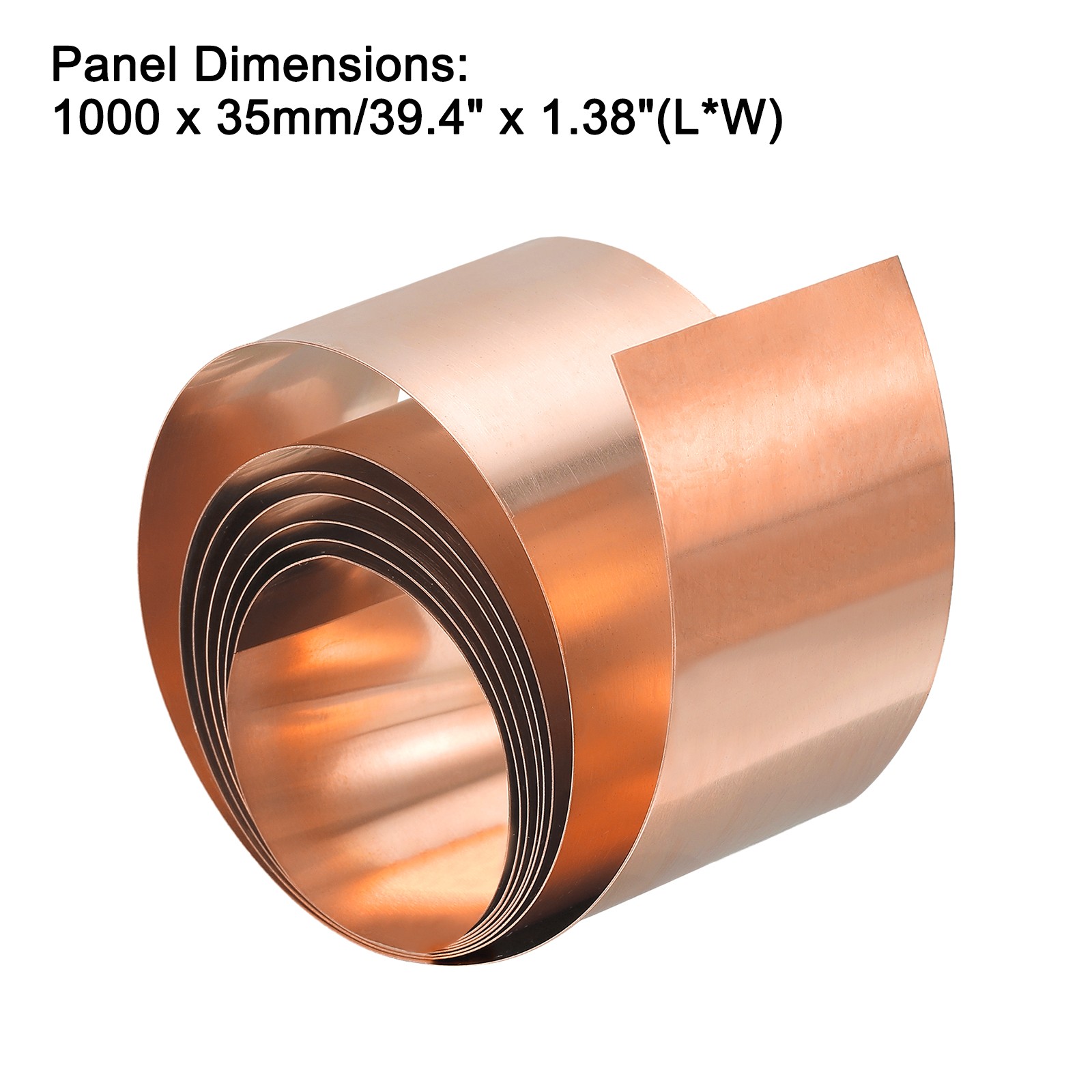 Copper Sheet Roll Metal Foil Plate 1000mm x 35mm x 0.1mm