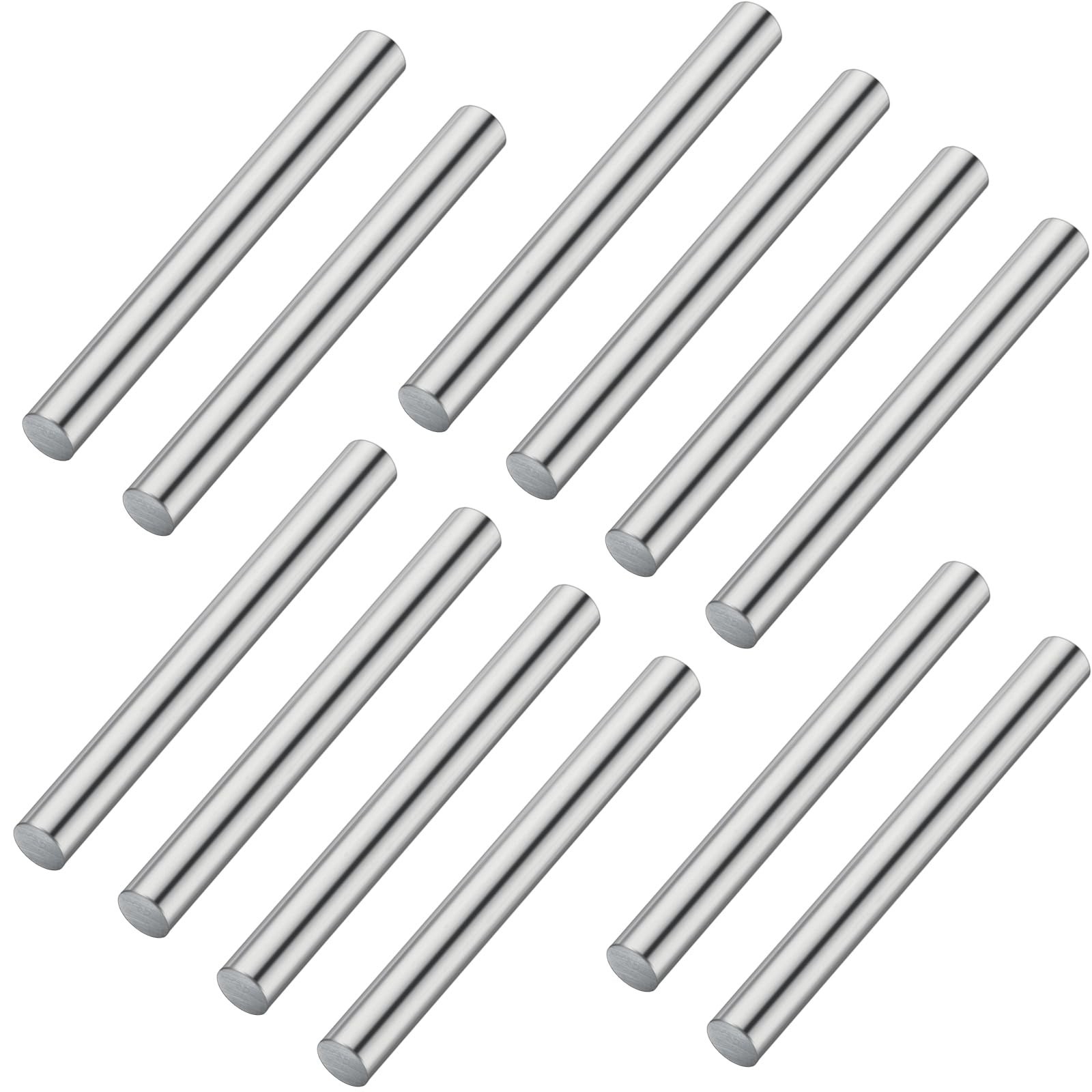 12 Pcs High Purity Zinc Anode Rods 99.995% Anti-Corrosion Conductive Metal 3.94