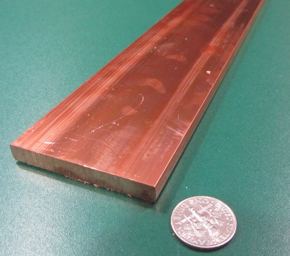 110 Copper Bar H02, 1/4″ Thick x 2.0″ Wide x 6 Ft Length