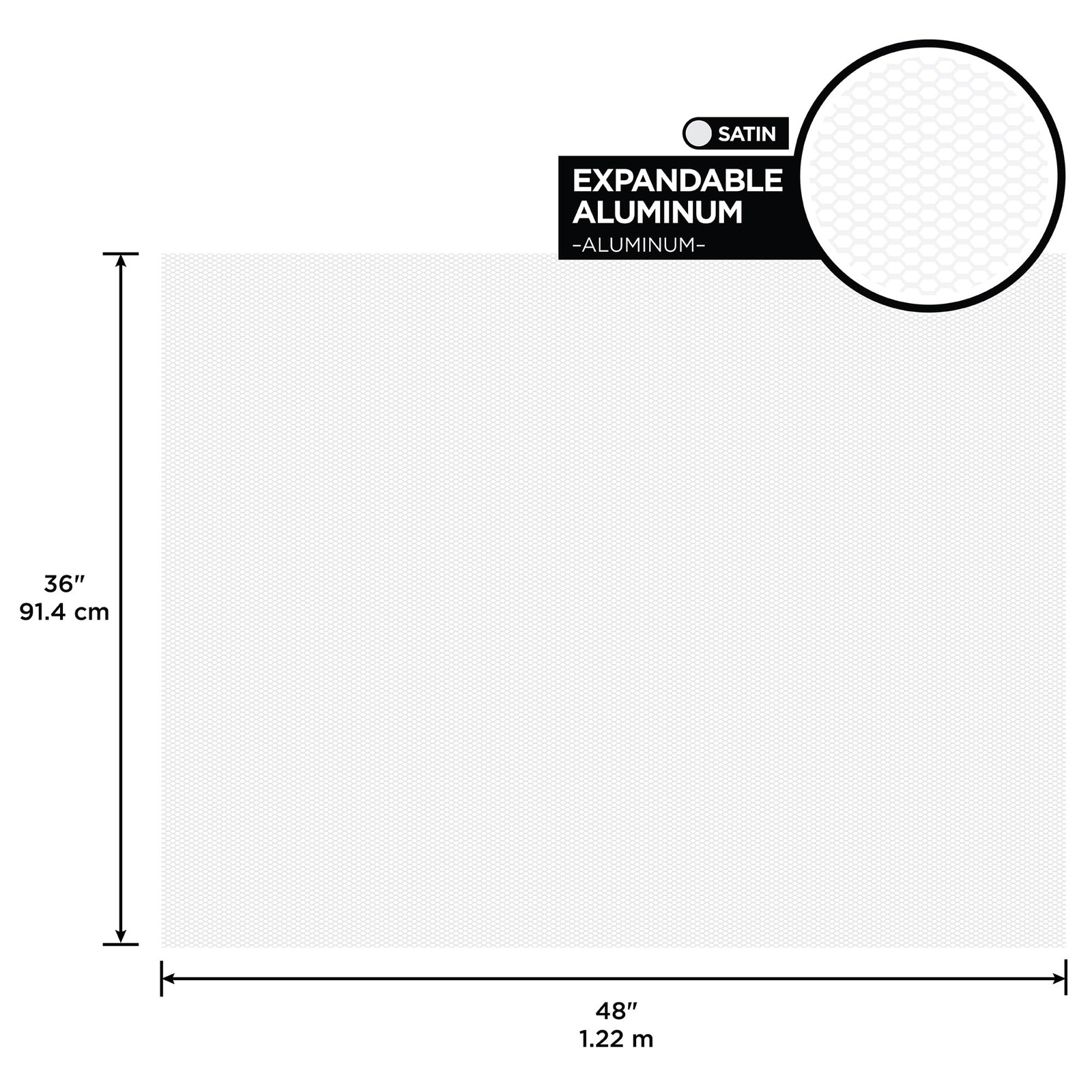 36 Inch Satin Expanded Aluminum Sheet Rust and Corrosion Resistant Metal Panel