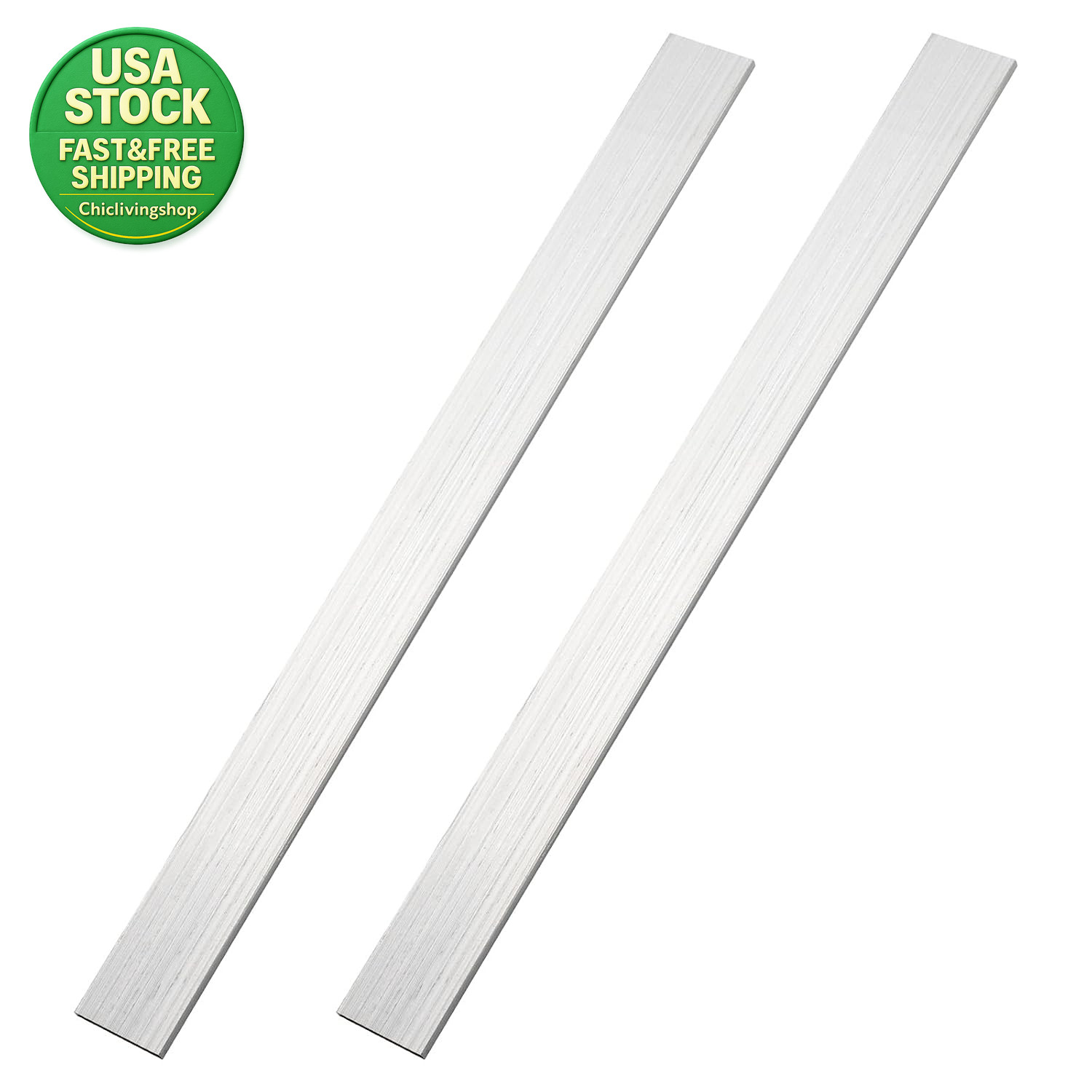 2 Pcs 6061 Aluminum Flat Bar 1 8 X 1 X 12 Inch Solid Square Plate Stock