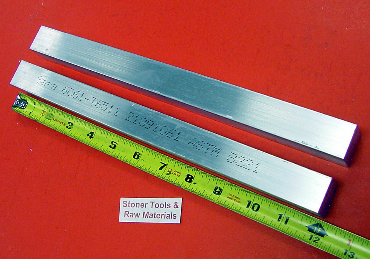 2 pieces 1/4″ X 1″ ALUMINUM 6061 FLAT BAR 12″ long T6511 Solid Mill Bar Stock