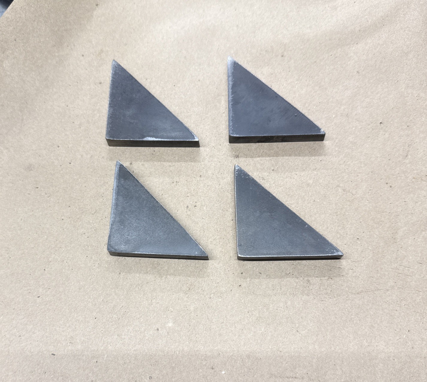 (4 Pack) Steel Gussets 2.5” x 2.5” (3/8” Thick)