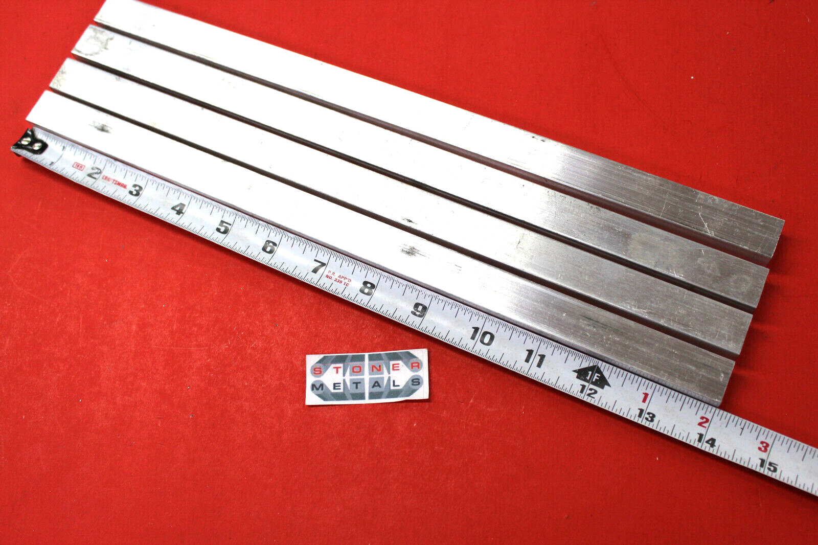 4 Pieces 1/2″ X 3/4″ ALUMINUM 6061 FLAT BAR 14″ long Solid Extruded Mill Stock