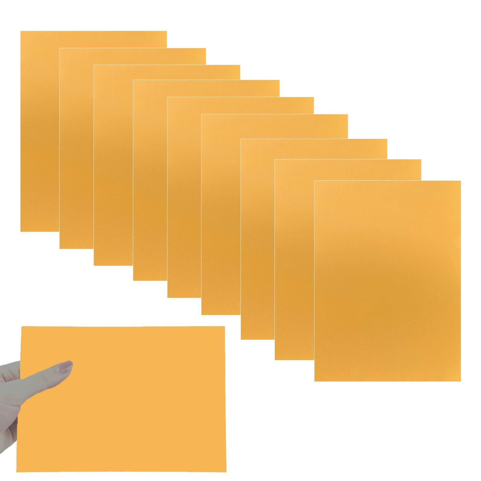 10Pcs Golden Anodized Aluminum Sheet 5″ x 7″ x 1/32″ (0.8mm) Corrosion-Resist…