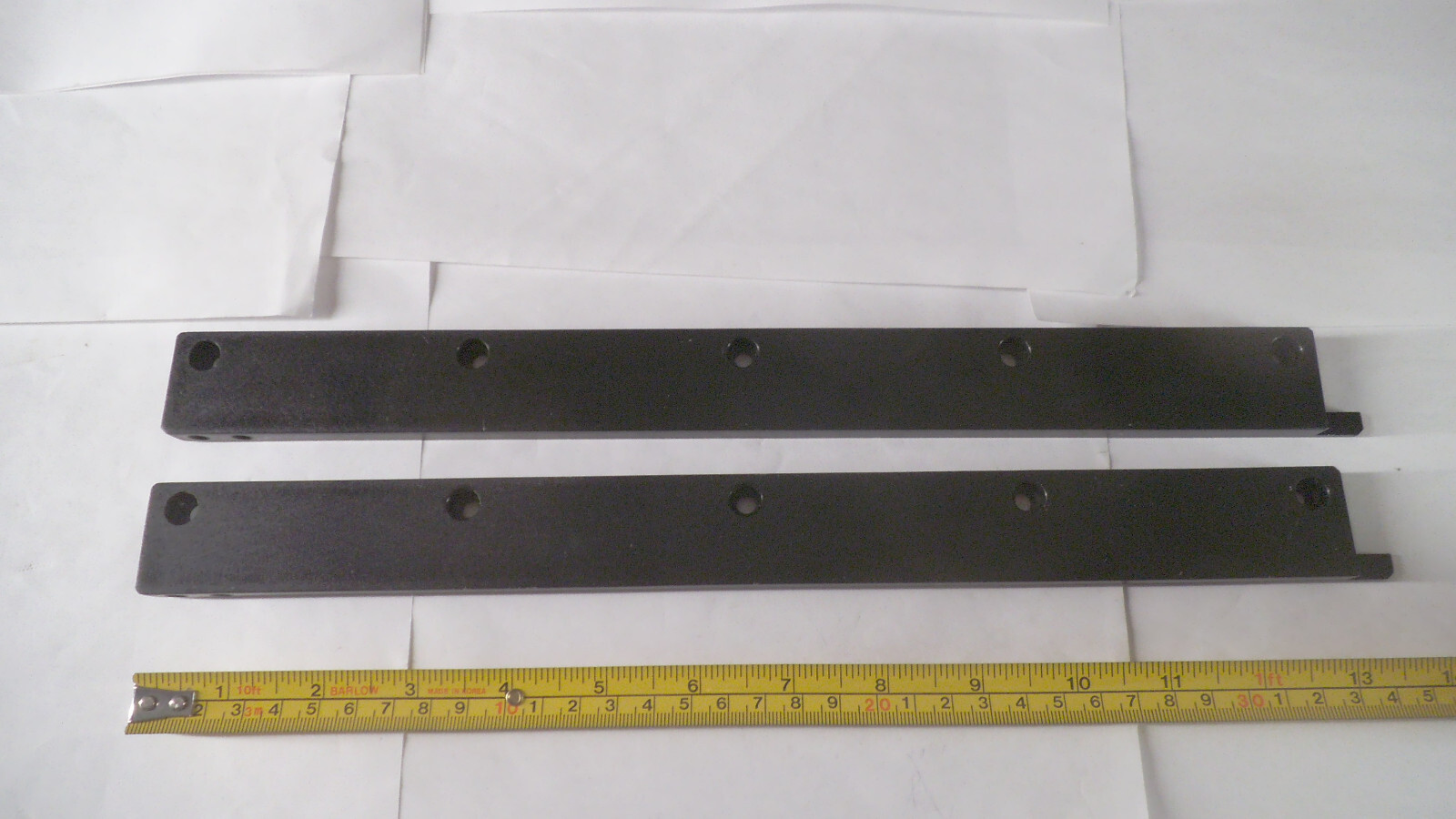 Lot of 2 pcs black anodized Aluminum bars, 13-3/16″ x 1-3/16″ x point 400″ thick