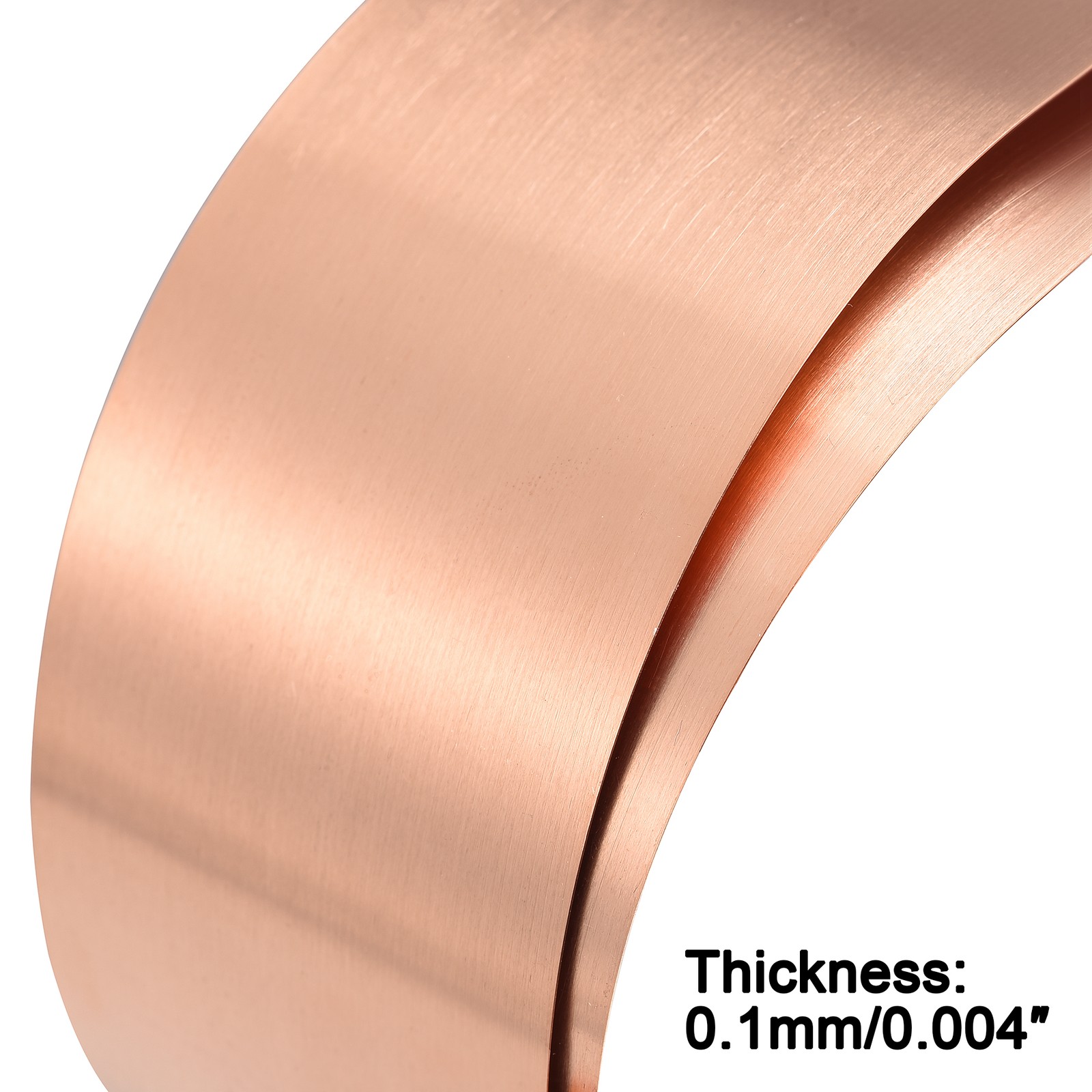 1000x200x0.1mm(LxWxT) Pure Copper Sheets for Making Machinery Parts Metal Plates