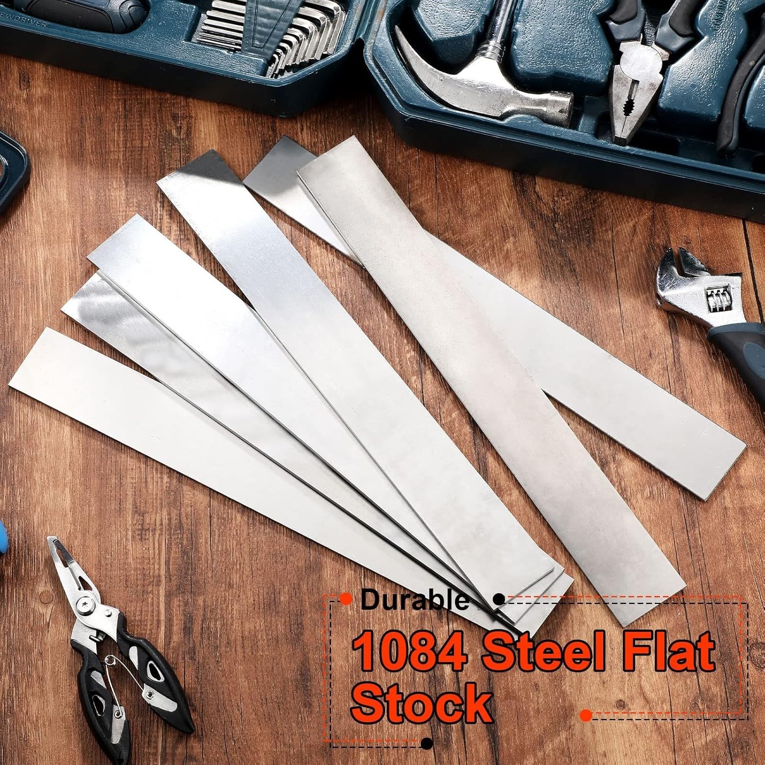 Premium 6Pc 1084 Carbon Steel Flat Stock Knife Making Blank DIY Forge Bladesmith
