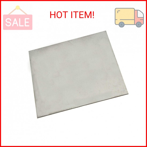 LTKJ 1mm Thick Grade 5 Titanium Alloy Metal Sheet Plate Silver 100 x 100 mm for