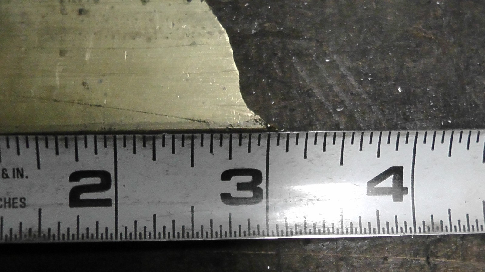 Brass flat stock .5 inch thick half inch thick, Roughly 2′ x 2.75″