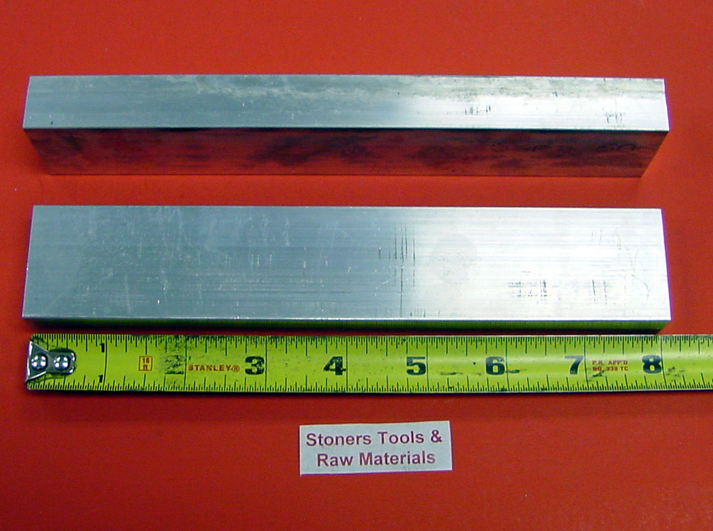 2 Pieces 1″ X 1-1/2″ ALUMINUM 6061 FLAT BAR 8″ long T6511 Solid NEW Mill Stock