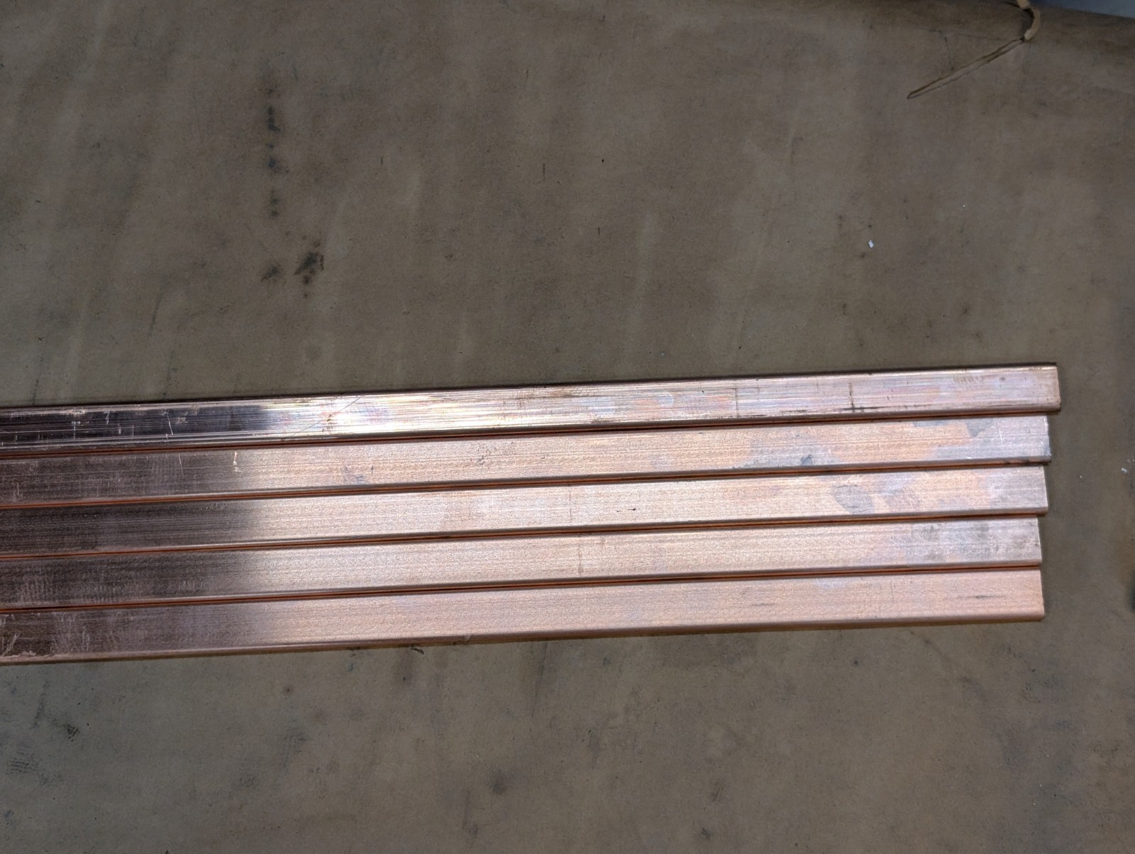C110 Copper Bus Bar Flat Bar 1/4″ x 1″ x Just Under 24″ Long Drop Stock