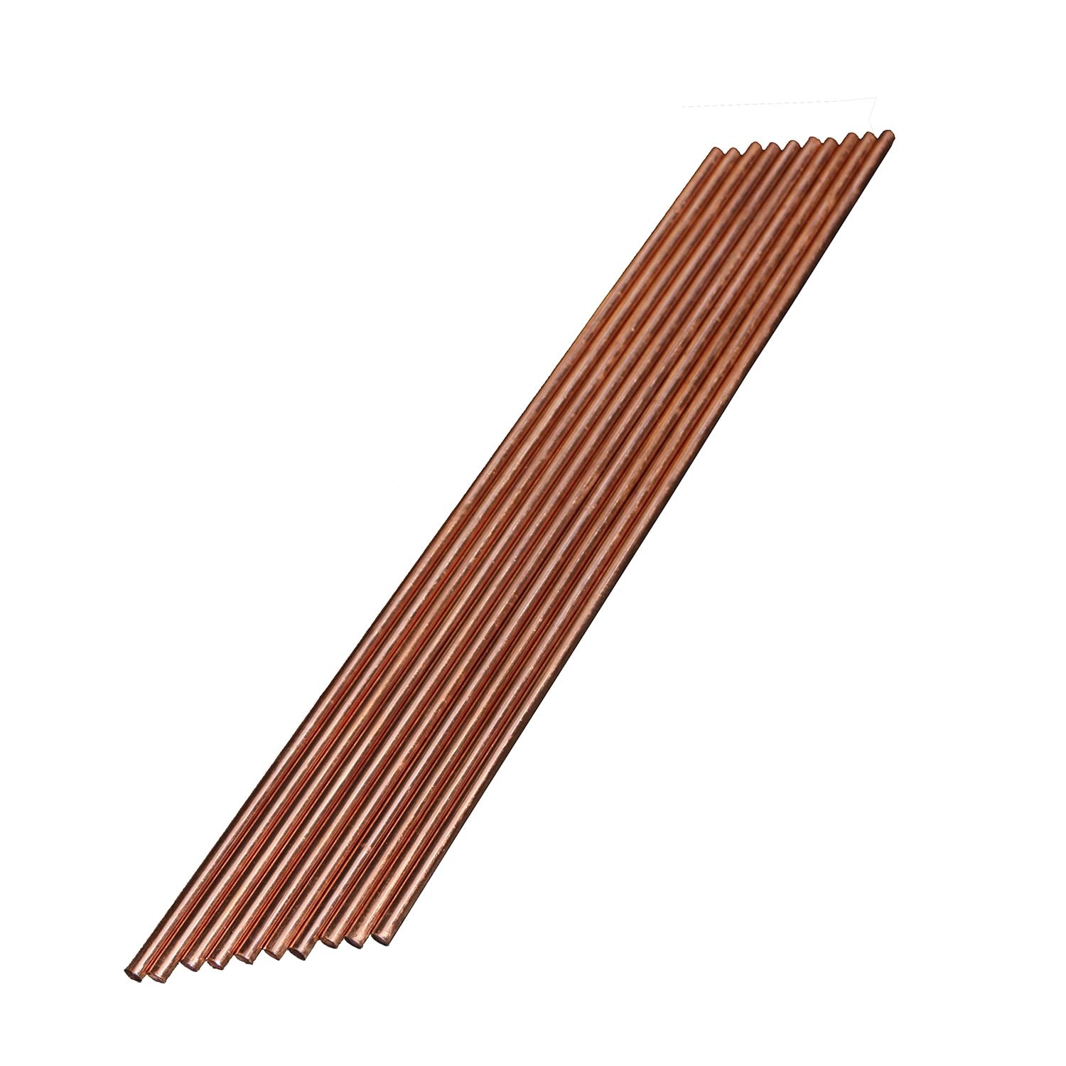 10 PCS 3/16 Inch 4.75mm Diameter Copper Round Rod Lathe Bar Stock 12 Inch