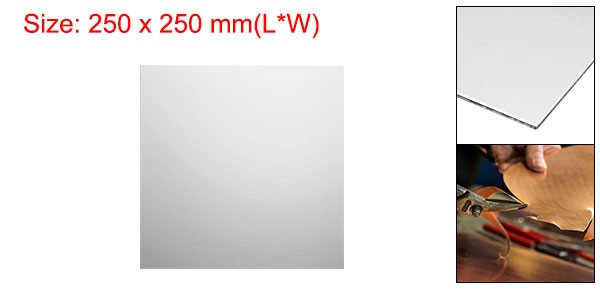 304 Stainless Steel Sheet Plate 10″ x 10″ 20 Gauge (0.8mm) with Glove Silver