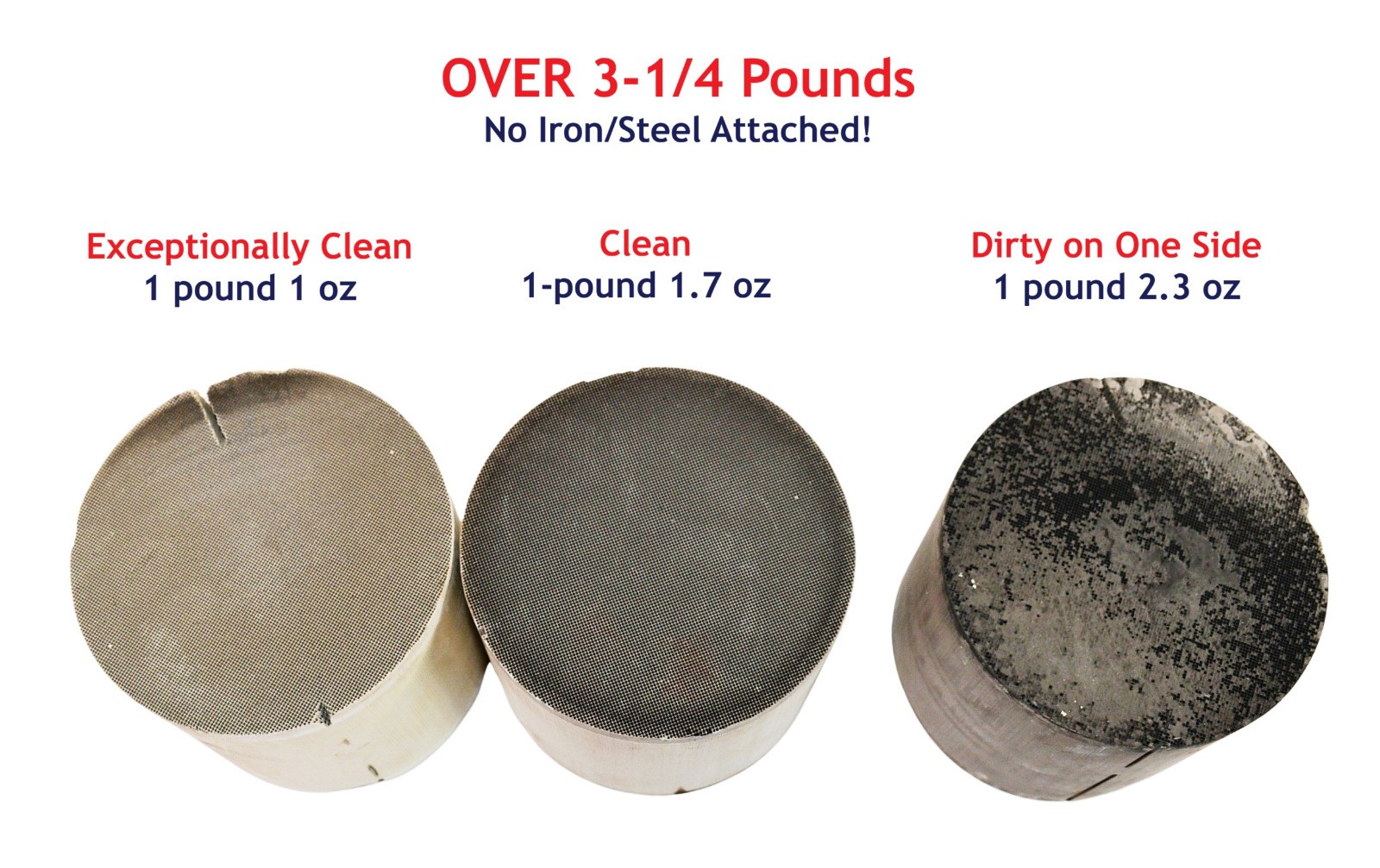 3 Catalytic Converter CORES For Scrap Metal Recycling Platinum Palladium Rhodium