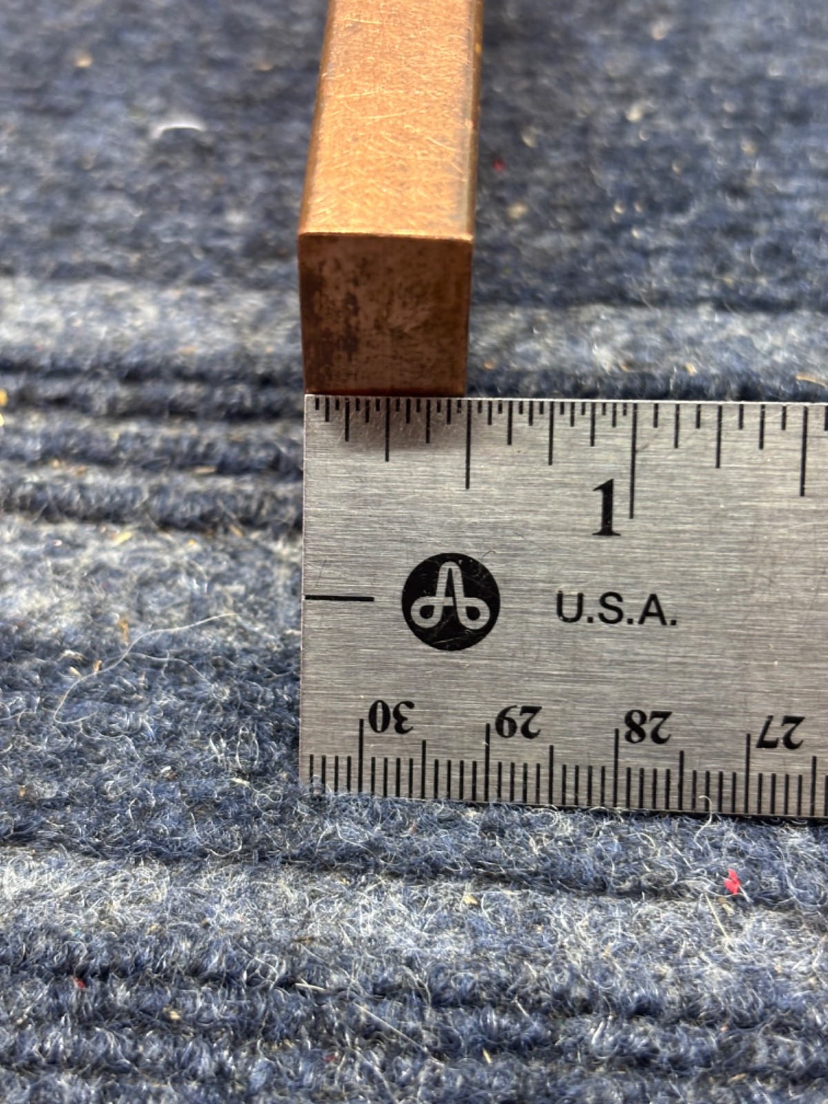 1/2″x 1-1/2″ COPPER BAR 10″ Bus Bar Threaded holes Unbranded (R1)