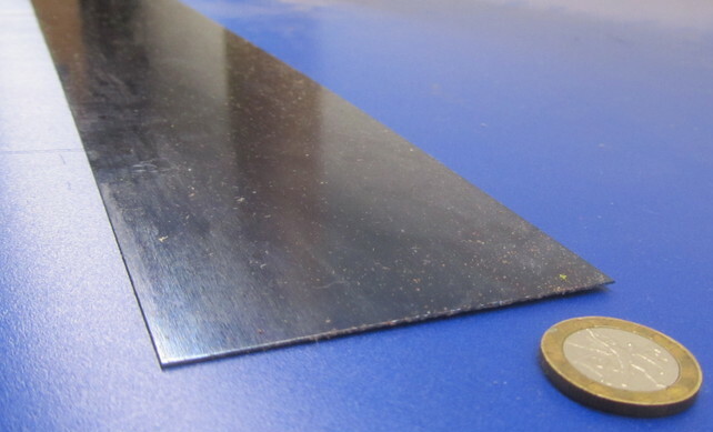 Blue Tempered Spring Steel Shim 0.003″ Thick x 3.0″ Width x 50″ Length
