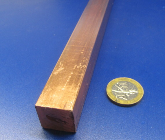 110 Copper Square Bar 1/2 Hard, 3/4″ Thick x 3/4″ Wide x 3 Ft Length