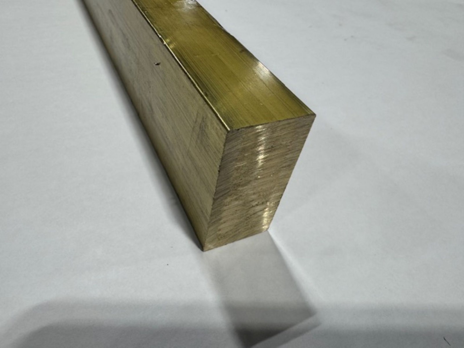 1″ x 2″ C360 Brass Flat Bar x 8″ Long, Half Hard, Free Cutting, Mill Stock
