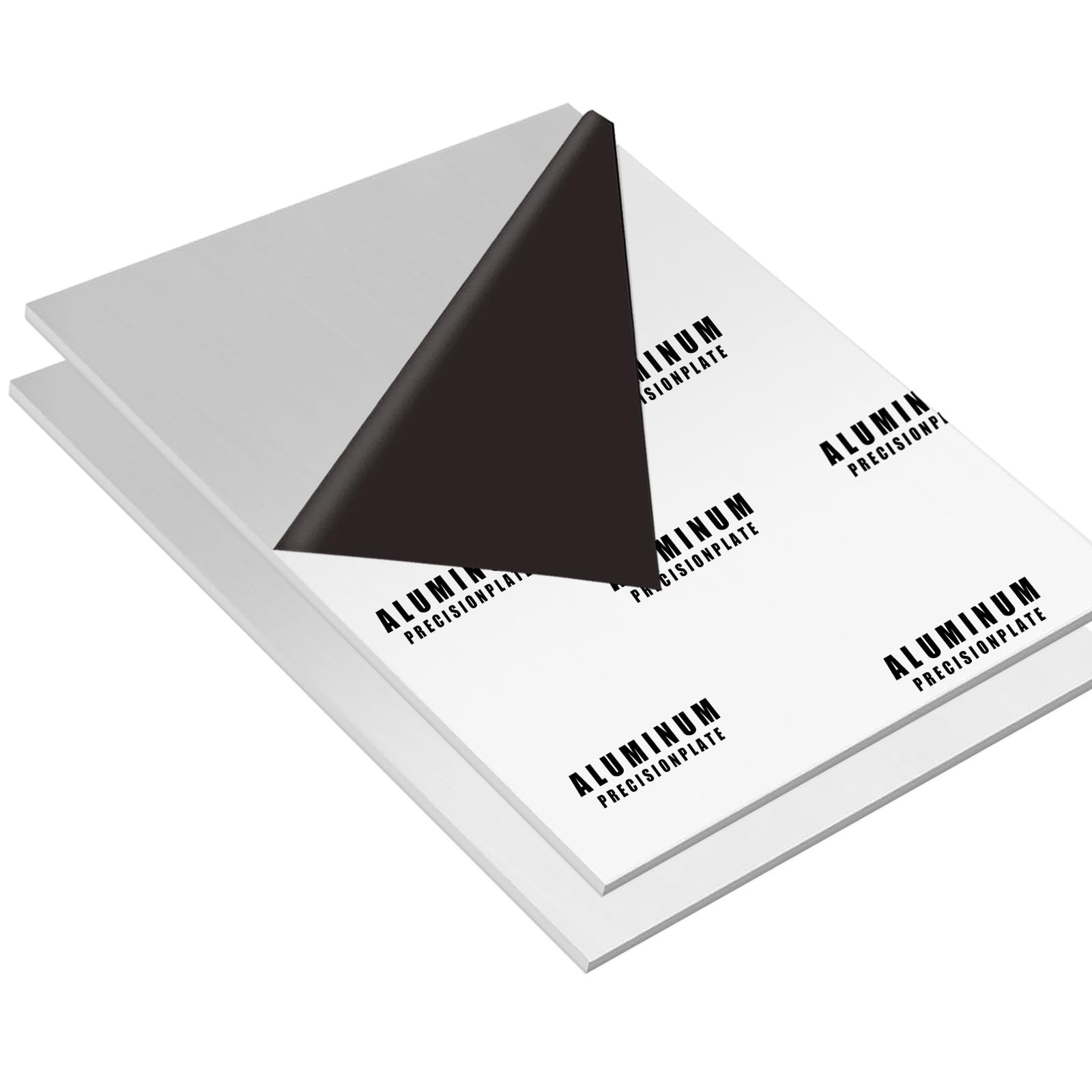 2PCS 6061 Aluminum Sheet Plate, 10″ x 14″ x 1/8″ Thickness 10×14″, black