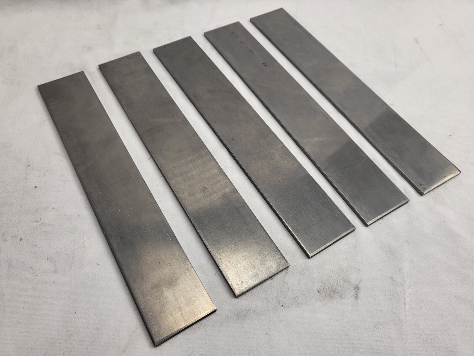 1095 Cold Rolled Carbon Steel 3/16″ x 2″ x 12″ bar, Knife Making Stock, 5 PACK