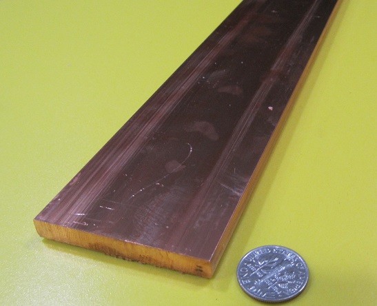 110 Copper Bar H02, 1/4″ Thick x 2.0″ Wide x 6 Ft Length