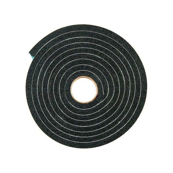 Zoro Select 2Rrf4 Foam Seal, 10 Ft., 3/4 In. W, Black, Rubber, 2Rrf4