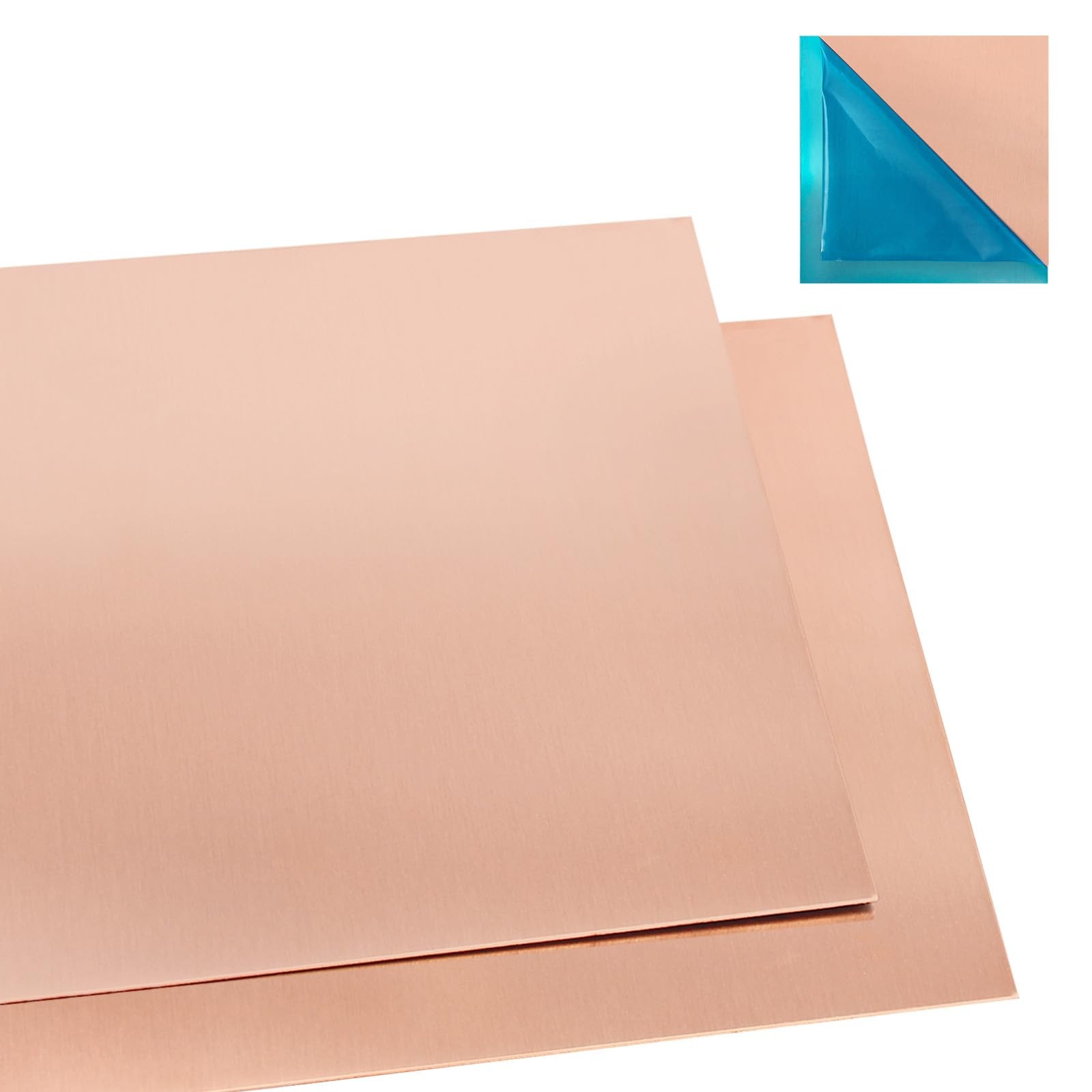 2 Pcs 99.9%+ Pure Copper Sheet, 6″ x 6″, 28 Gauge 6” x 6”, 28 gauge,