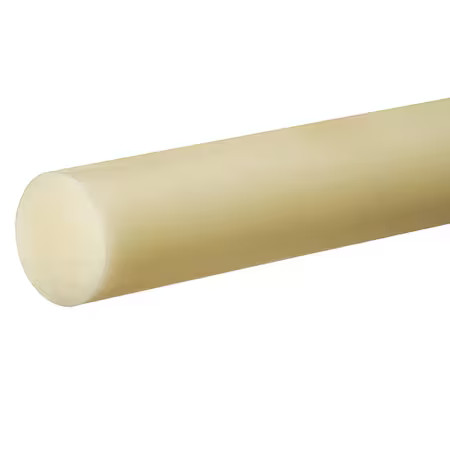 Zoro Select Pr-Ptfe-Gf-15 Off-White Ptfe Ptfe Rod 2 Ft L, 5/8 In Dia.,