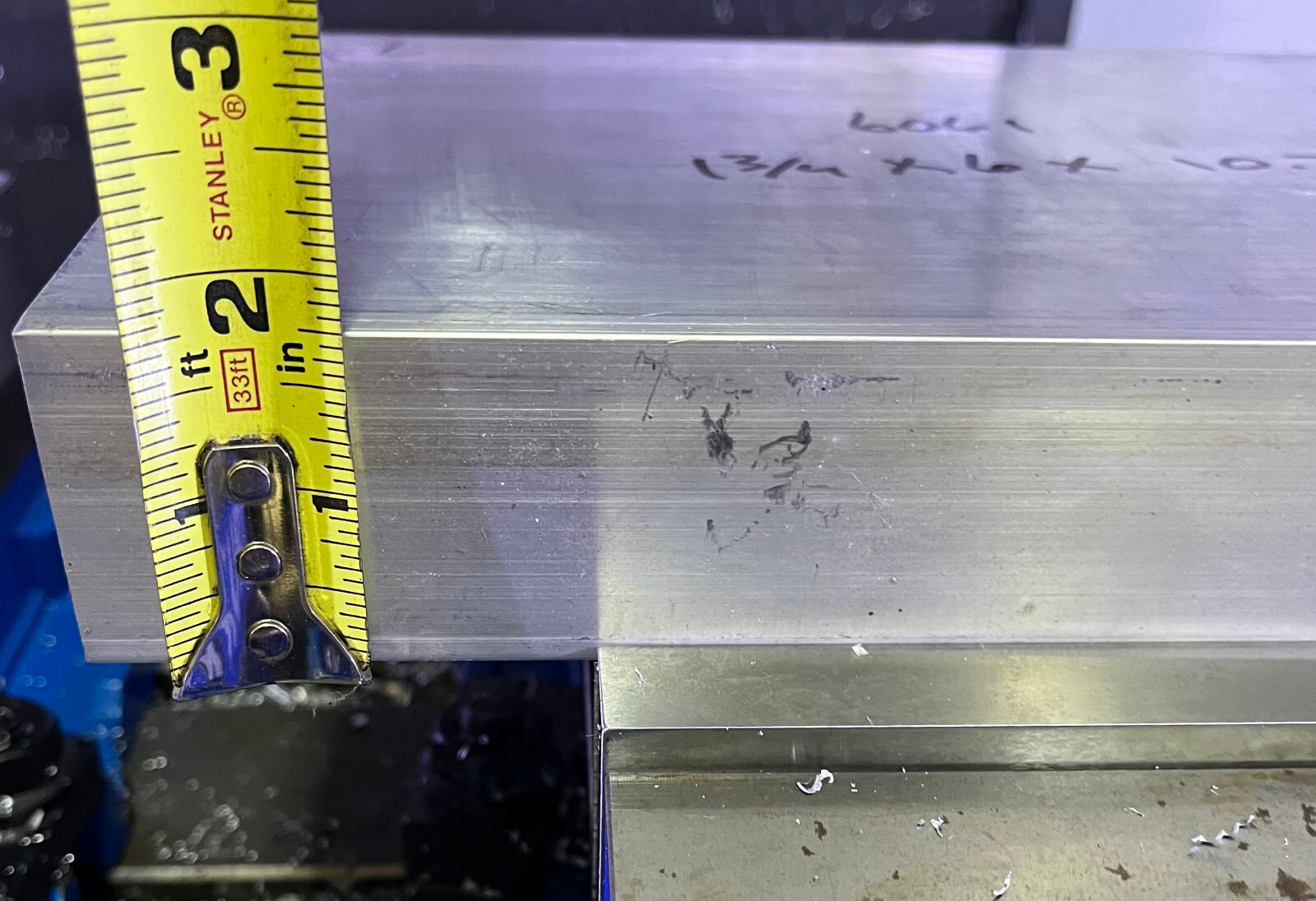 1-3/4″ X 6″ Aluminum 6061 Extruded Flat Bar 10.75″ long CNC Milling