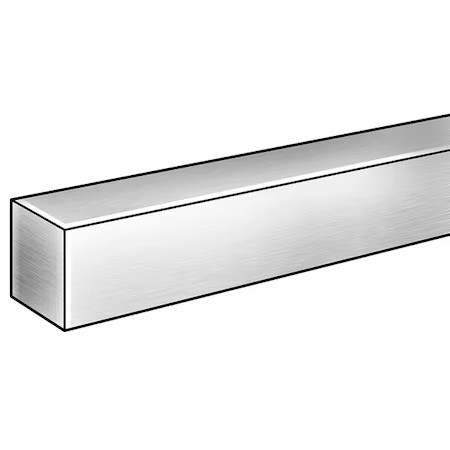 Zoro Select 63S1-96 Square Bar, Aluminum, 6063, 1 X 1 In, 8 Ft, 63S1-96
