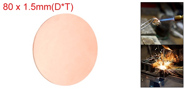 0.06″ Thick 3.1″ Dia Copper Round Plate C1100 Pure Copper Sheet