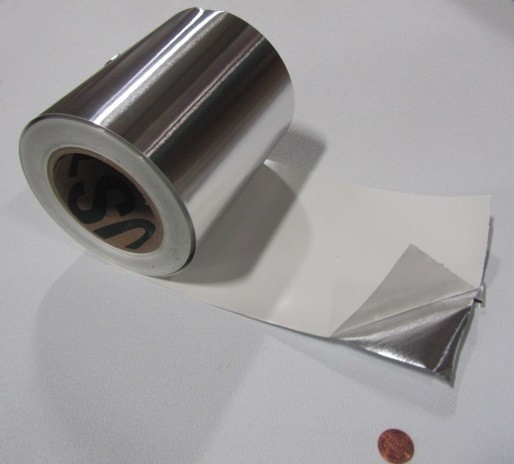 1100 Aluminum Foil Adhesive Back (O) .002″ Thick x 6″ Wide x 100 Feet Long Roll
