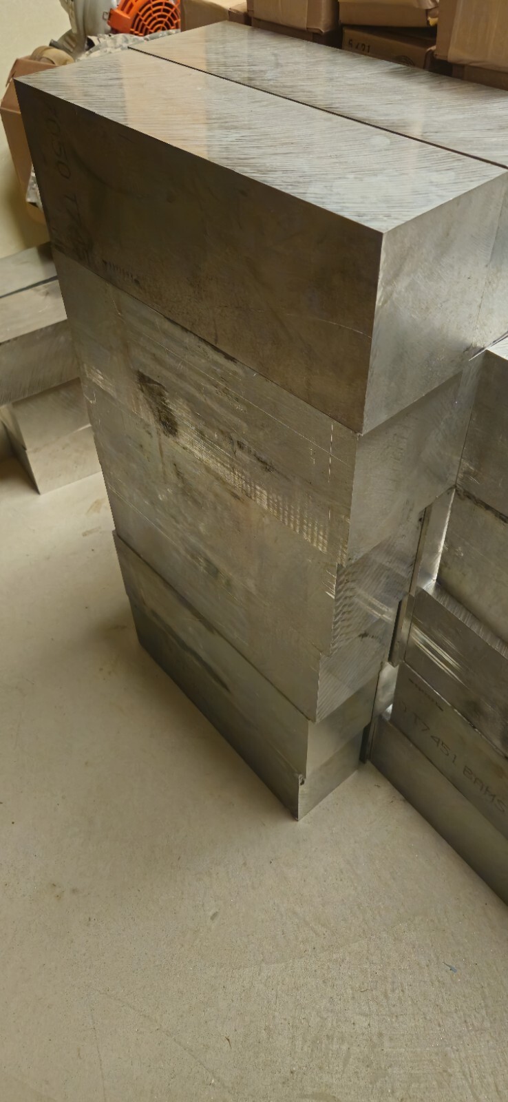 35 LBS EACH , 100% 6061 ALUMINUM SQUARE/ BLOCK / BAR