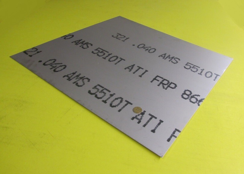 321 Weldable Stainless Steel Sheet, .040″ Thick x 24″ Wide x 24″ Length