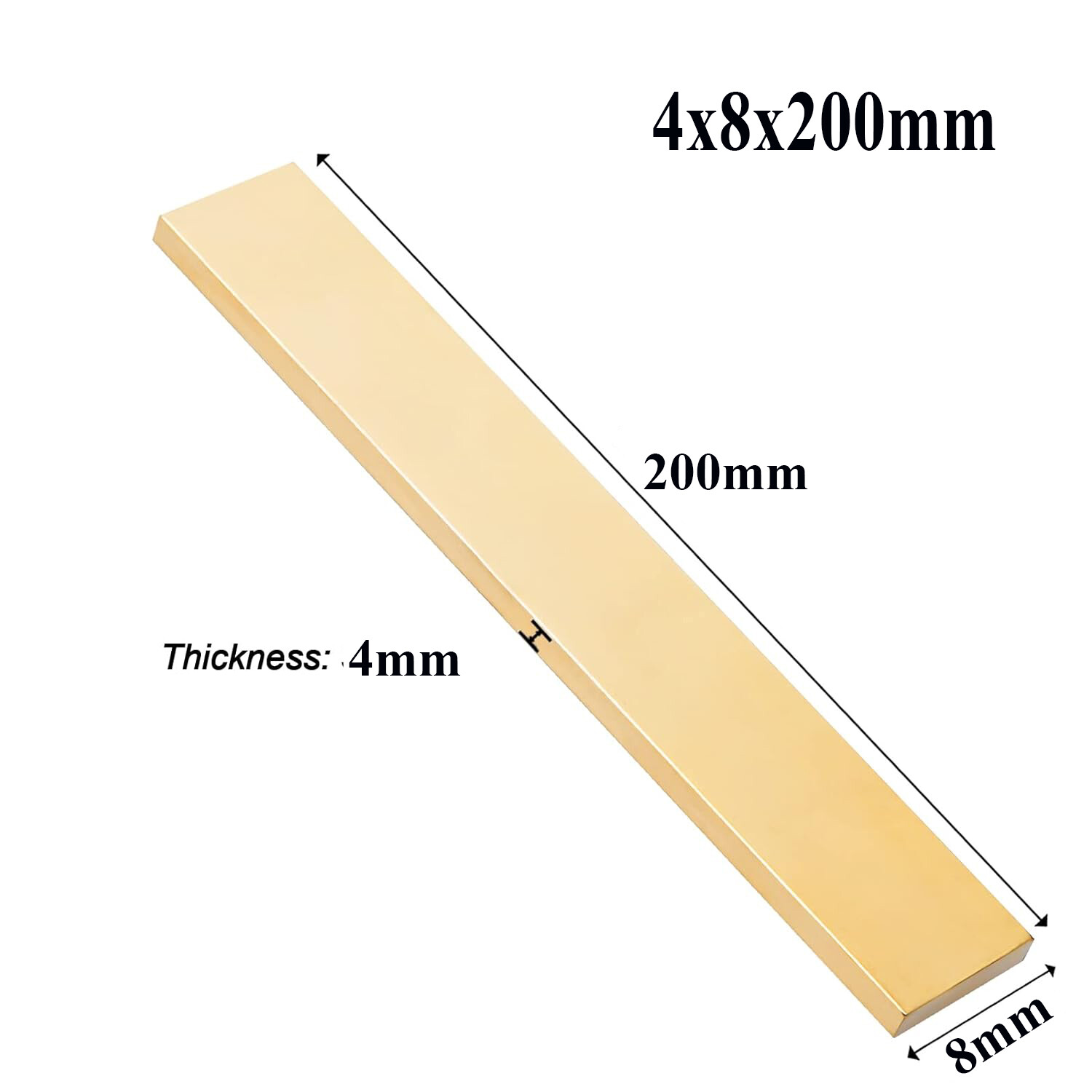 Brass Flat Bar Thicknesses 2mm 4mm 5mm 6mm 8mm 10mm 12mm 15mm 20mm