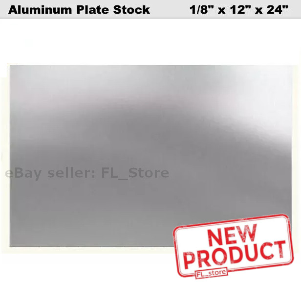 1/8 Inch Thick Aluminum Plate Stock 12″ x 24″ 3003 Alloy Mill Finish Sheet NEW