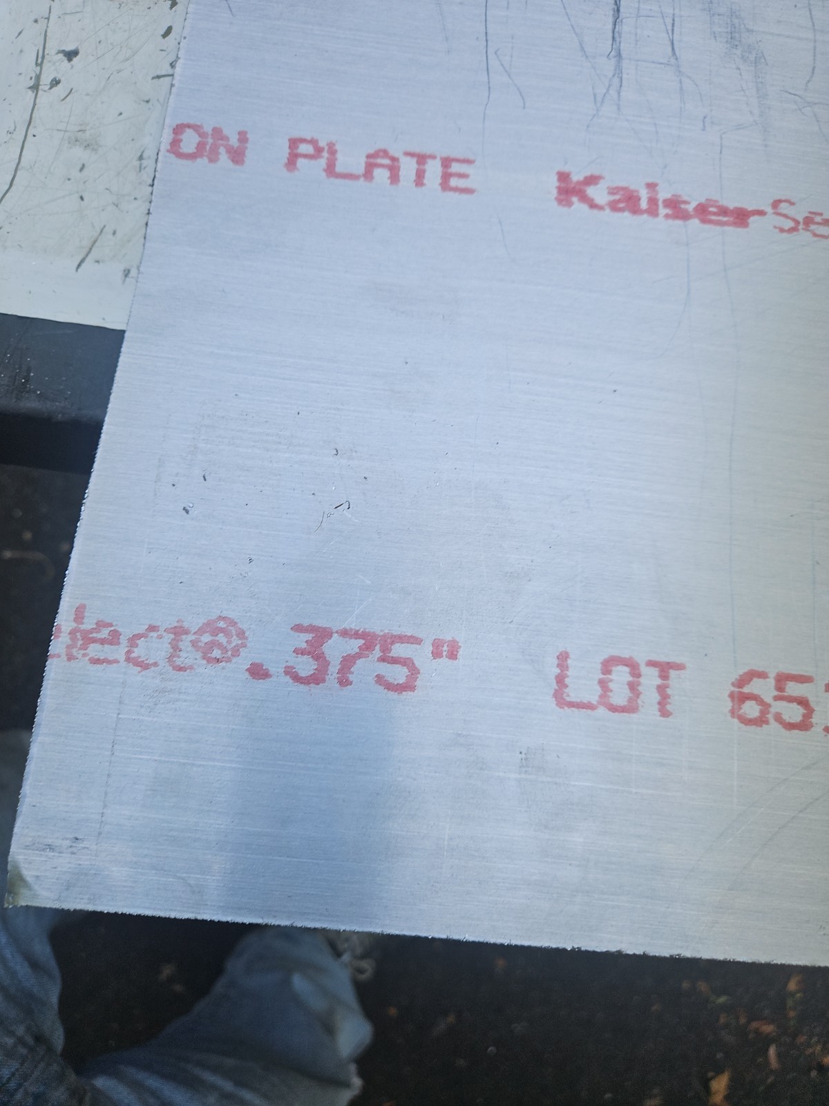 Kaiser aluminum plates 6061-T651 3/8″ X17″X 14-1/2″ Made In USA