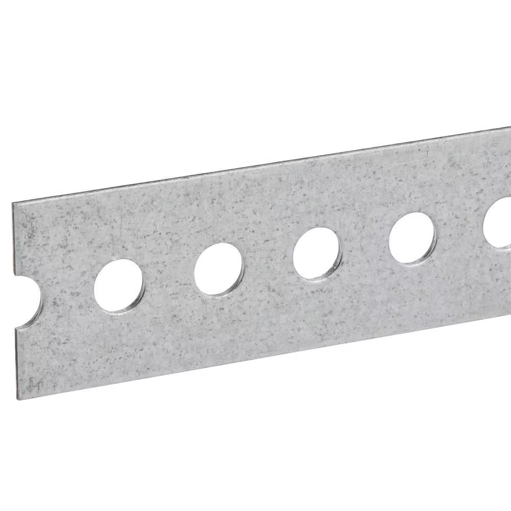 1-3/8 In. X 6 Ft. – 16 Gauge Thick Zinc Plated Perforated Steel Flat Bar