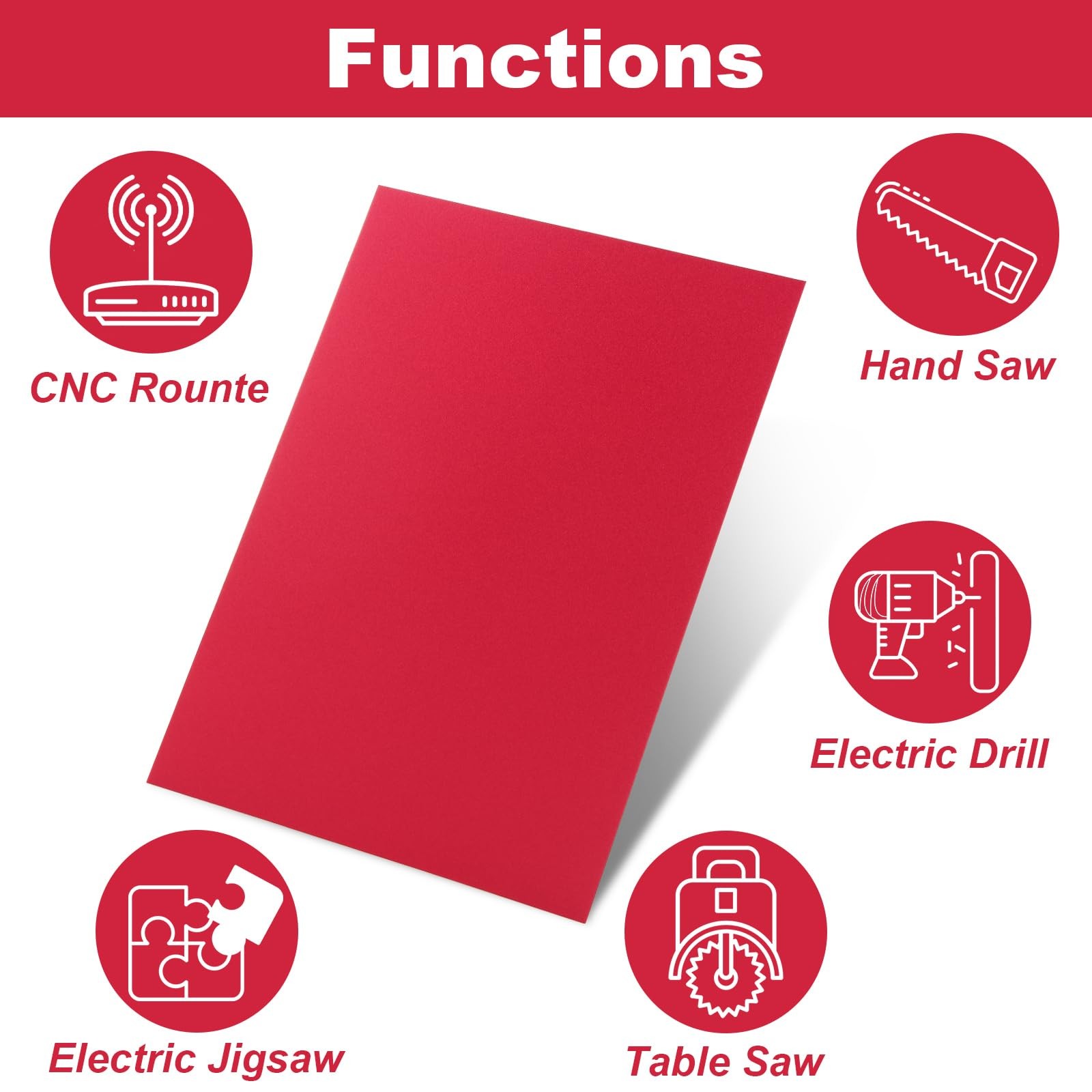 Red Anodized Aluminum Sheet Metal Plate Engraving Blank 0.8MM 5×7 Inch 12 PCS