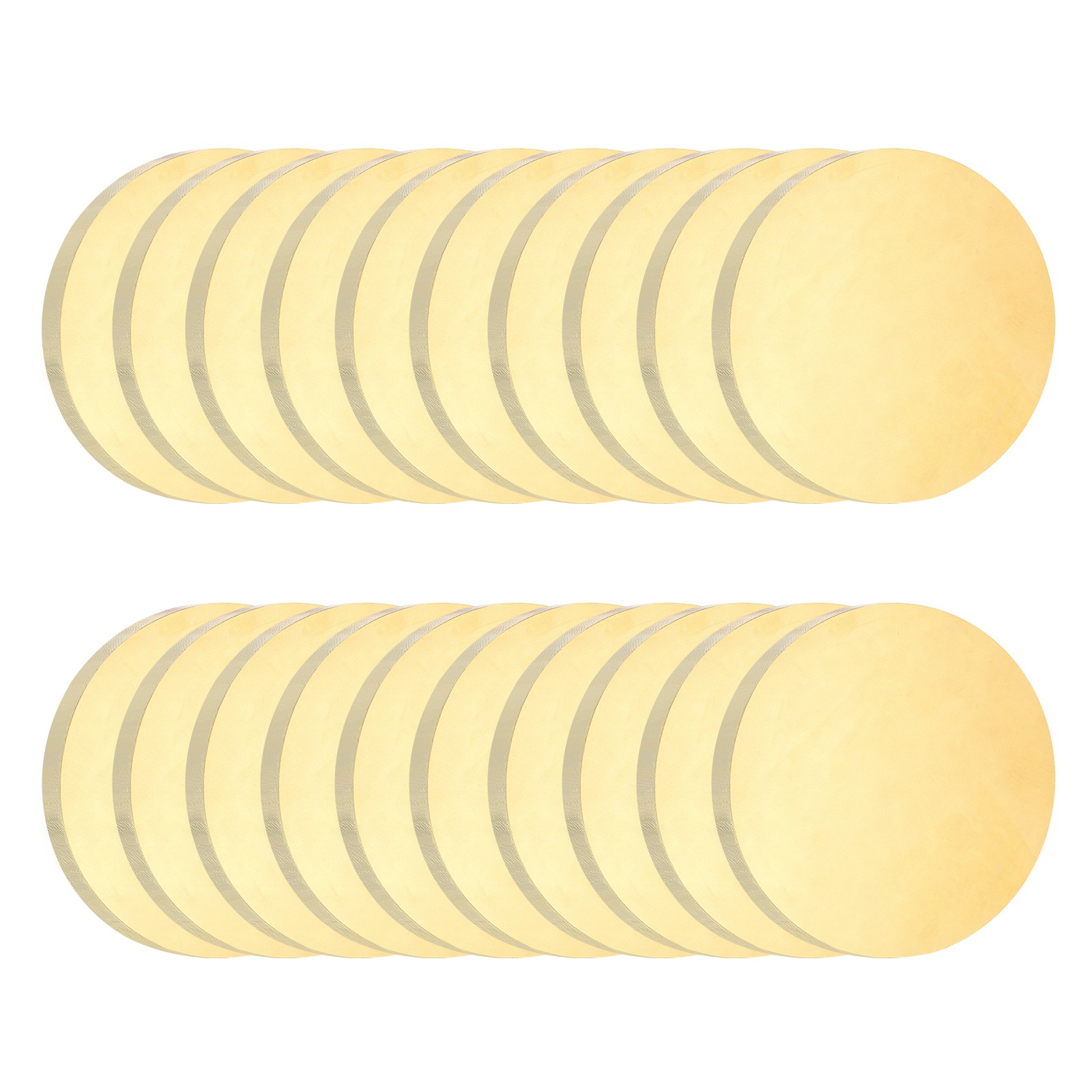 20Pcs Brass Round Plate, 0.03″(0.8mm) Thick 0.6″(15mm) Dia H65 Brass Round Sheet