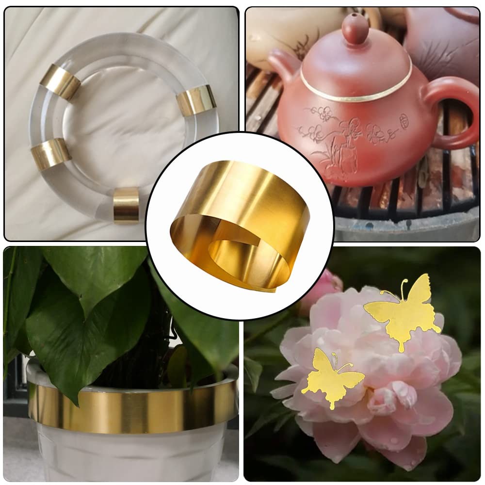 38 Gauge 0.1mm Brass Sheet Roll 2×40 Inch Precision Metal Strip Hardness