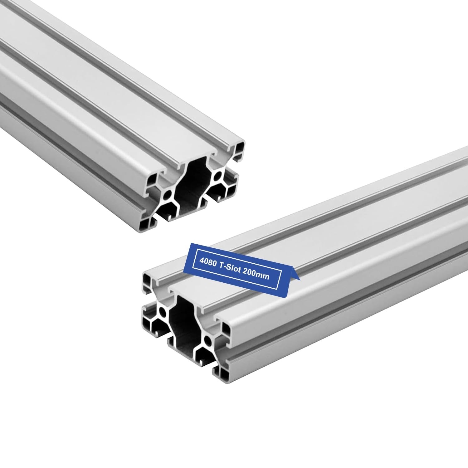 Professional-Grade 2-Pack 200mm 4080 T-Slot Extrusions – Anodized Aluminum