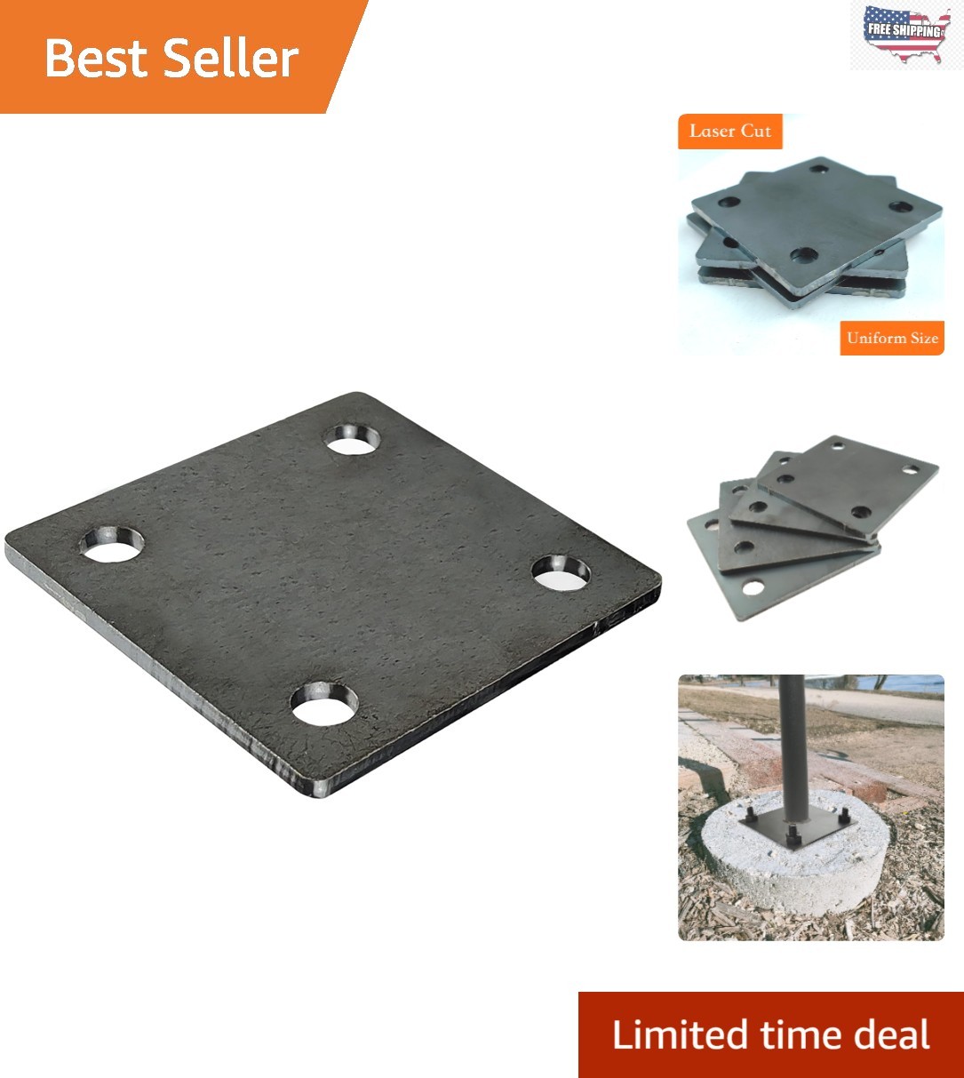 4 Pack 3×3-Inch Weldable Steel Plates – Multi-Purpose & Corrosion Resistant