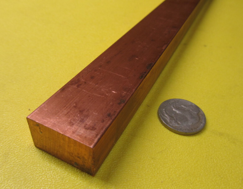 110 Copper Bar 1/2 Hard, 5/8″ Thick x 1.0″ Wide x 2 Ft Length