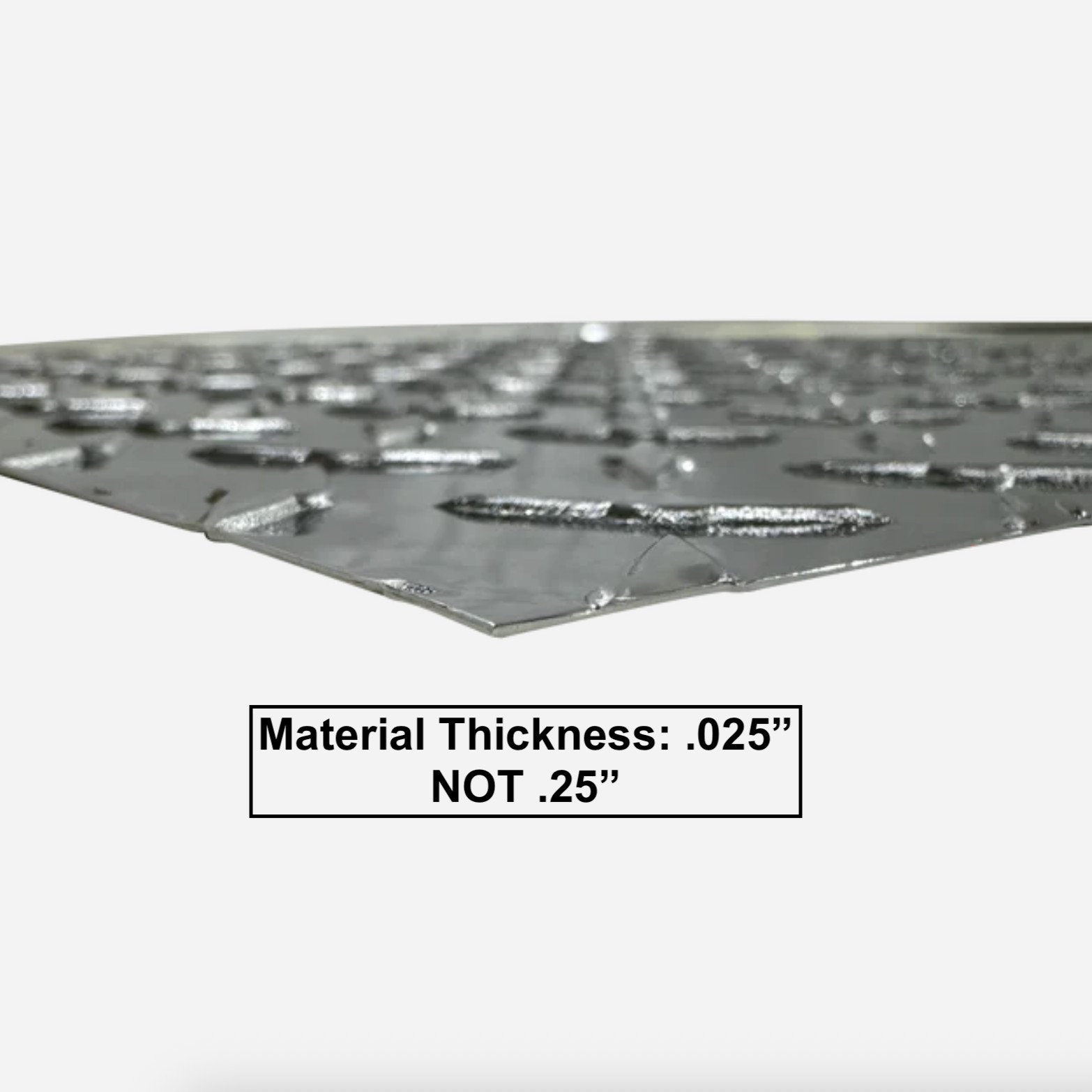 24″ x 96″ Aluminum Diamond Plate .025″ (1/40″) Thick Sheet Trailer, RV, Garages