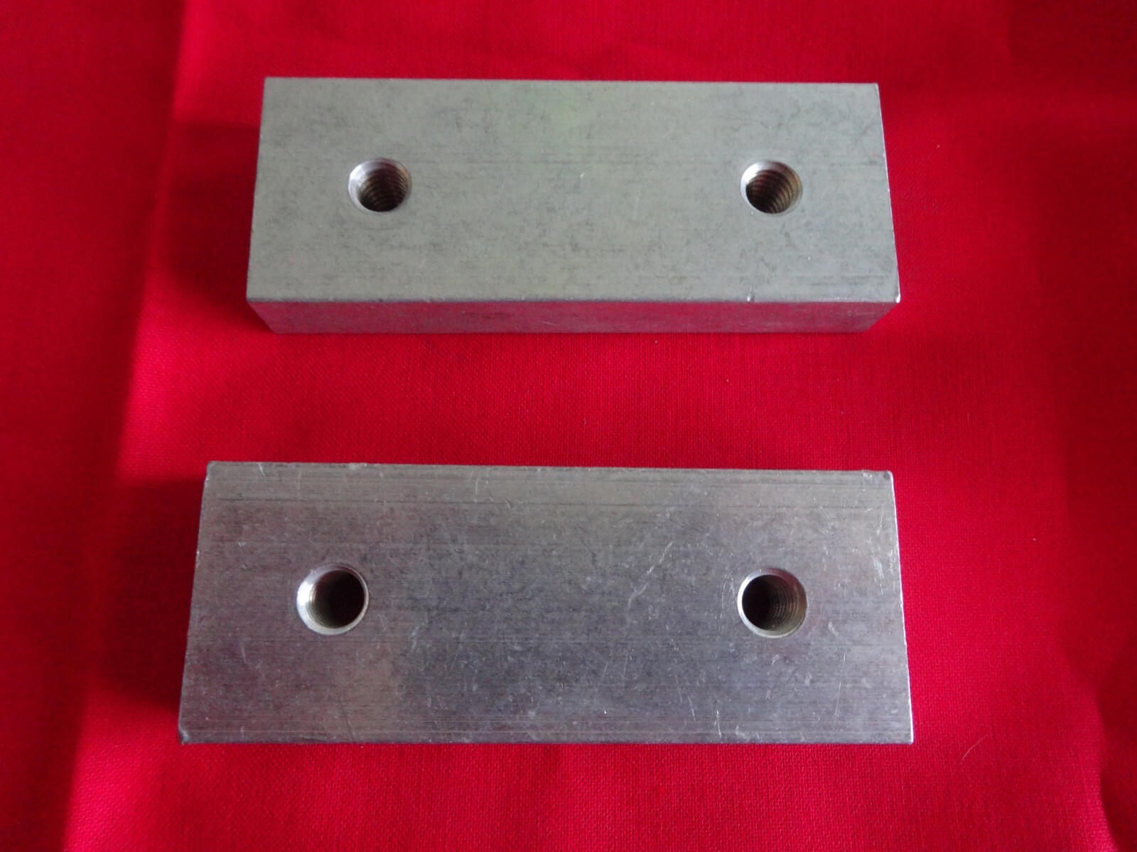 2 Pcs. 1/2″ X 1.25″ ALUMINUM FLAT BAR 3 1/4″ in length w/(2) 5/16″ Tapped holes